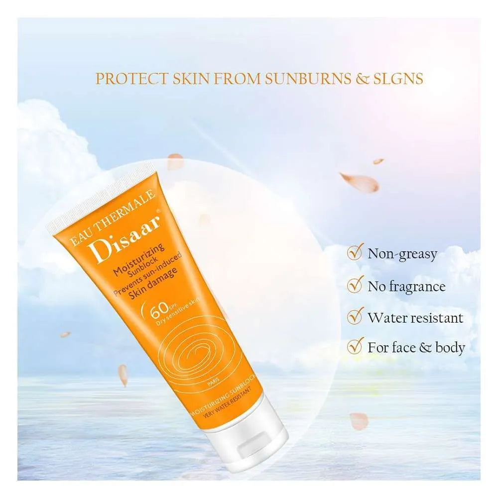 Disaar Moisturizing Sunblock Dry Sensitive Skin SPF60 - 80ml Disaar