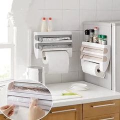 4 in 1 Wall-Mounted Foil, Cling Film & Paper Towel Holder Cosmia.pk