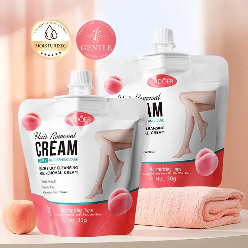 Sadoer Peach Silky Cleansing Hair Removal Cream - 30g Sadoer