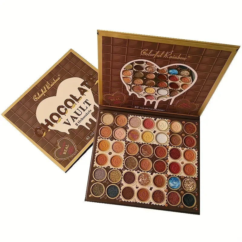Colorful Rainbow Chocolate Vault Eyeshadow Palette - 42 Shades Colorful Rainbow