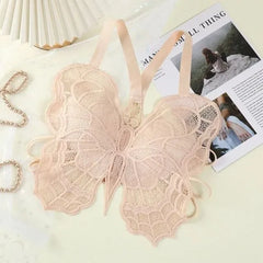 Butterfly Lace Corset Sleeveless Crop Top Cosmia.pk