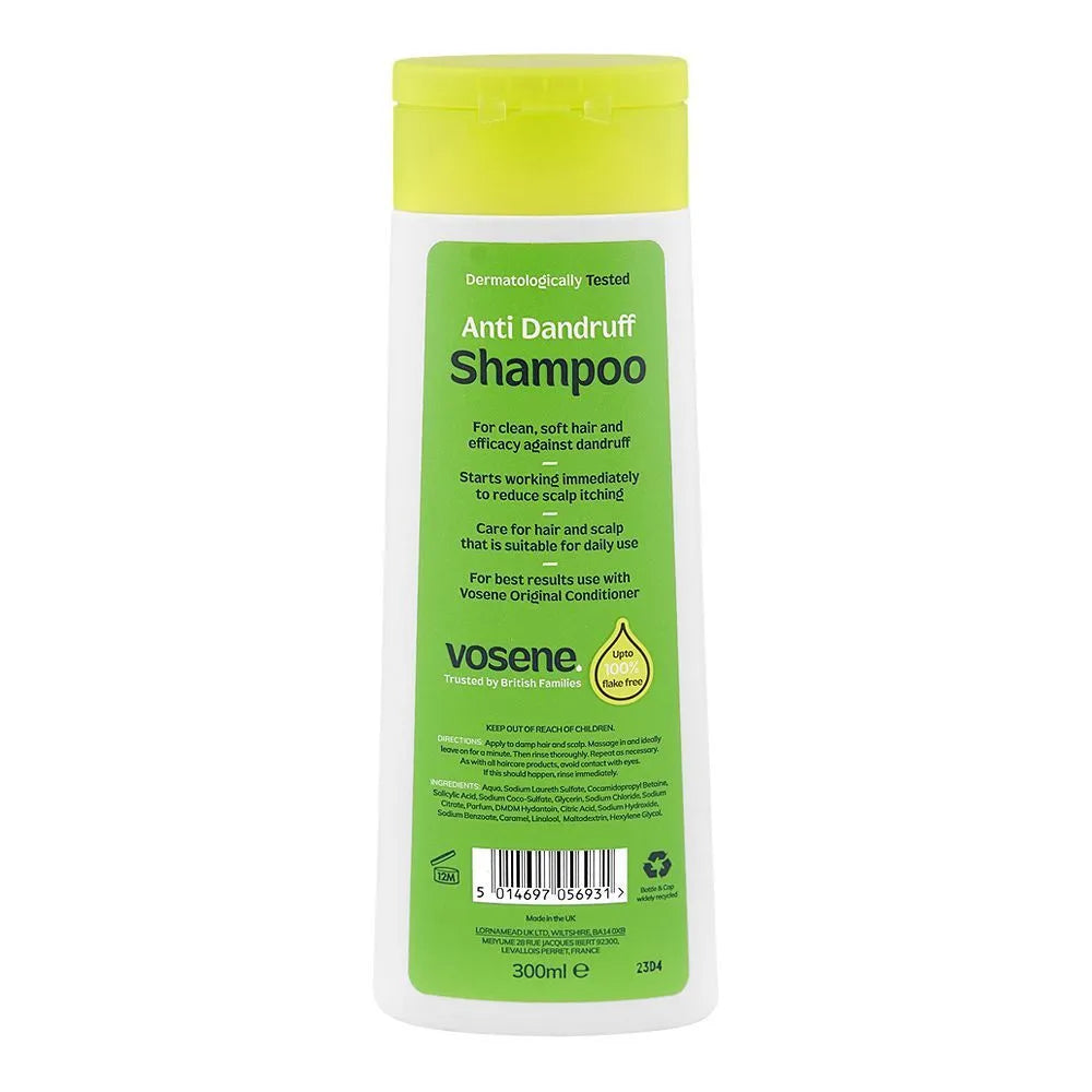 Vosene Anti-Dandruff Shampoo, Salicylic Acid, Glycerin & Citric Acid Vosene