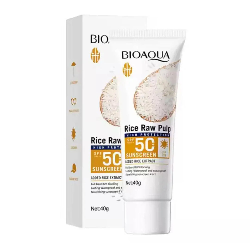 Bioaqua Rice Raw Pulp SPF 50 Sunscreen – 40g Bioaqua