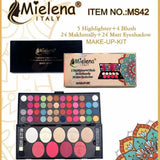 Mielena Valvet Eyeshade Highliter & Blushon Kit