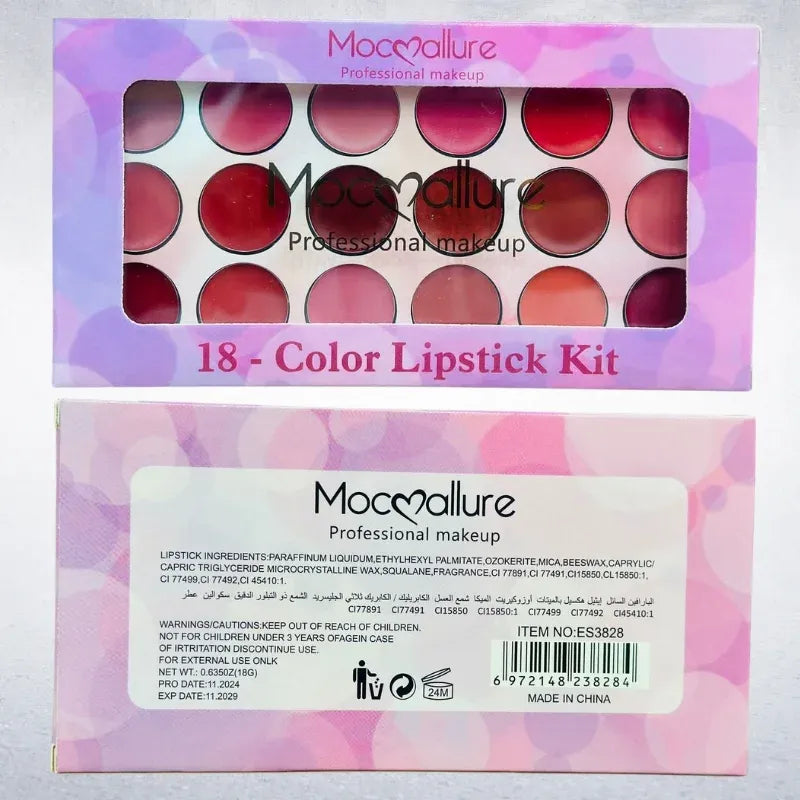 Mocallure Lipstick Kit - 18 Colors Mocallure