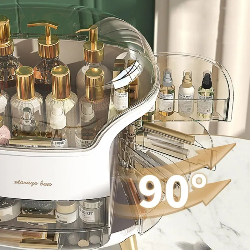 Luxury Cosmetic Organizer, Dustproof and Waterproof Makeup Vanity Organizer Cosmia