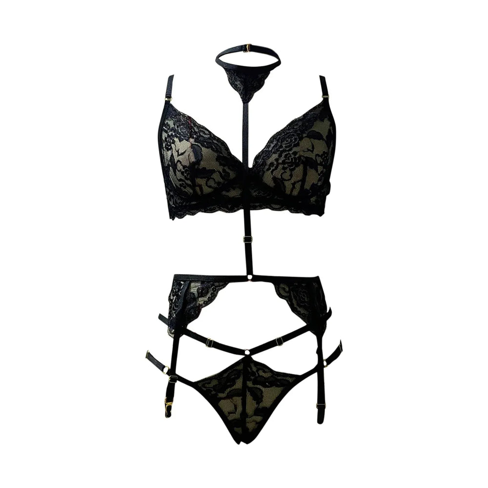 Lace Lingerie Set with Garters – Style 7090 Cosmia.pk