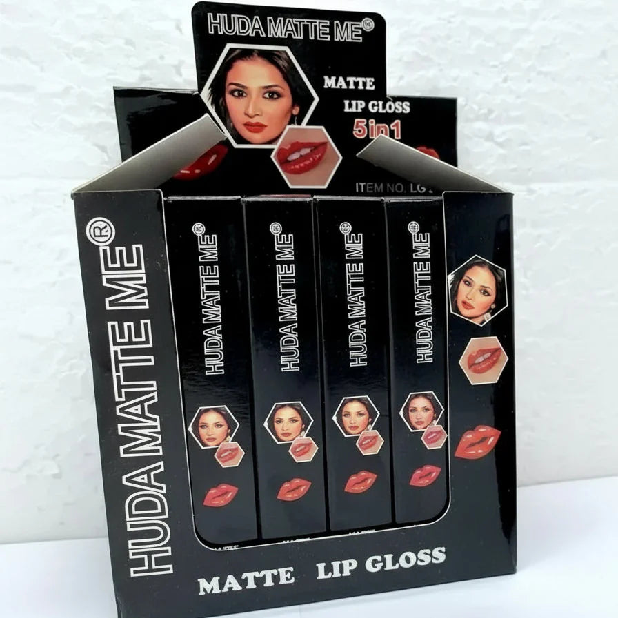 HUDA MATTE ME – Lip Gloss – 4 in 1 Huda Matte Me