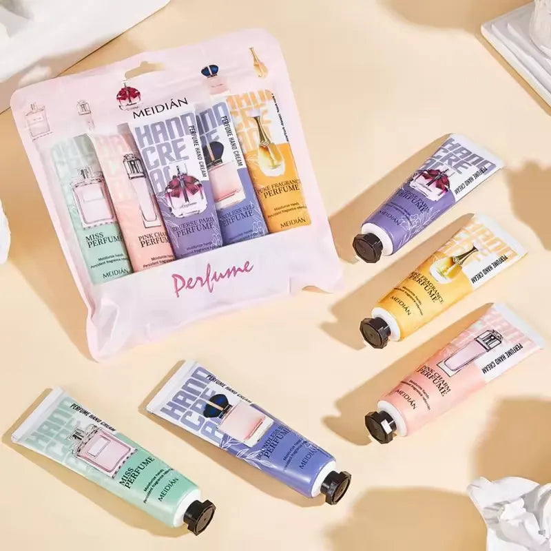 MEIDIAN 5 In 1 Perfume Fragrance Hydrating And Moisturizing Hand Cream Meidian
