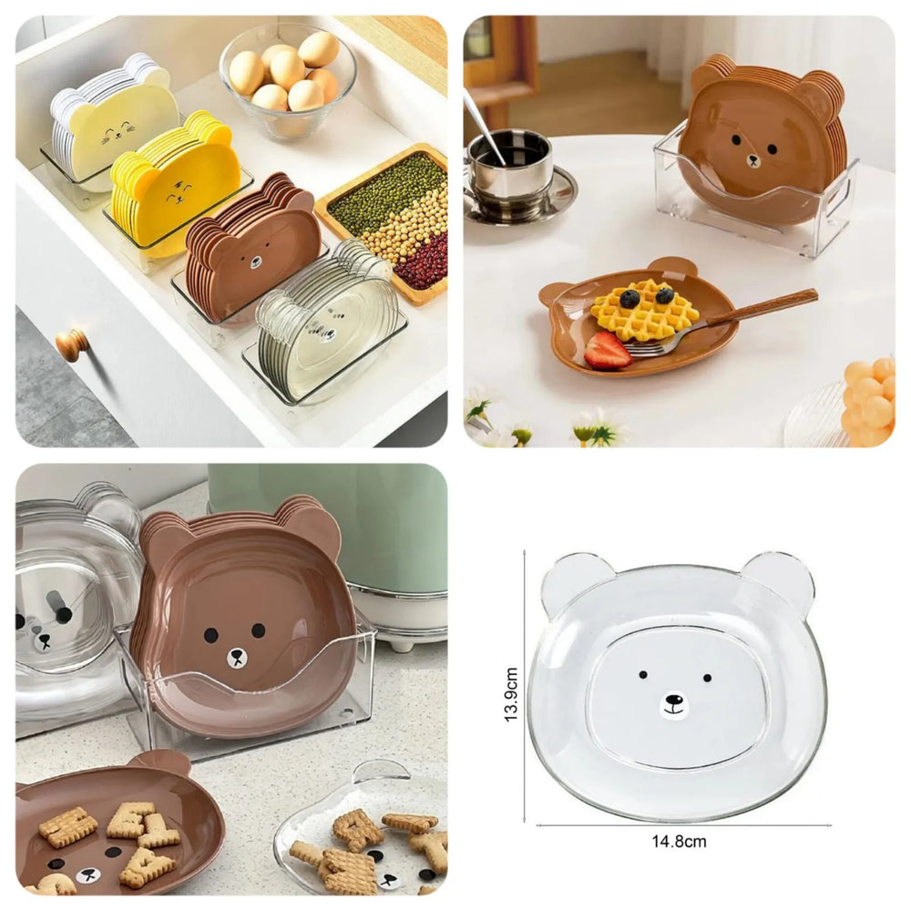 Mini Bear Shape Dish Plate - Pack Of 8 Cosmia.pk