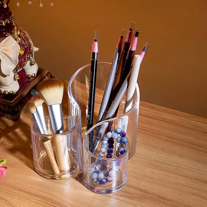 Cosmetic Organizer – Transparent Acrylic Makeup Brush Case Cosmia.pk