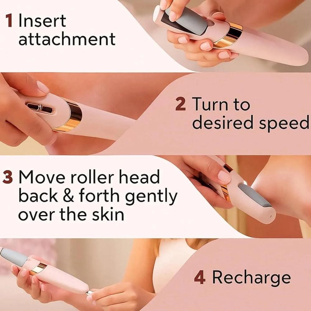 Pretty Girl Pedi Electronic Pedicure Tool – Rechargeable Foot File Pretty Girl