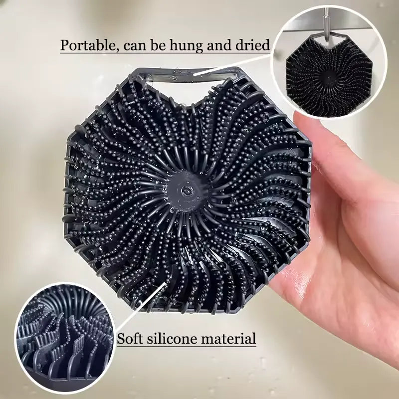 Round Silicone Body Scrubber – Soft Exfoliating Bath & Shower Scrub Cosmia.pk