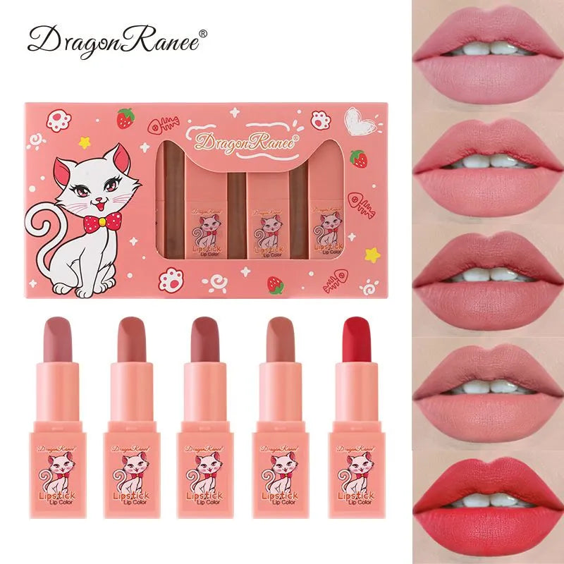 Dragon Ranee 5Pcs Matte Lipstick Set Dragon Ranee