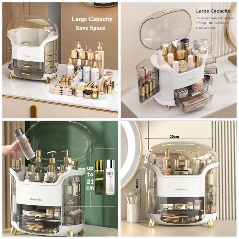 Luxury Cosmetic Organizer, Dustproof and Waterproof Makeup Vanity Organizer Cosmia