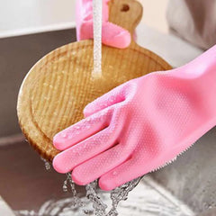 Kitchen Gloves Silicone Dishwashing Gloves Cosmia.pk