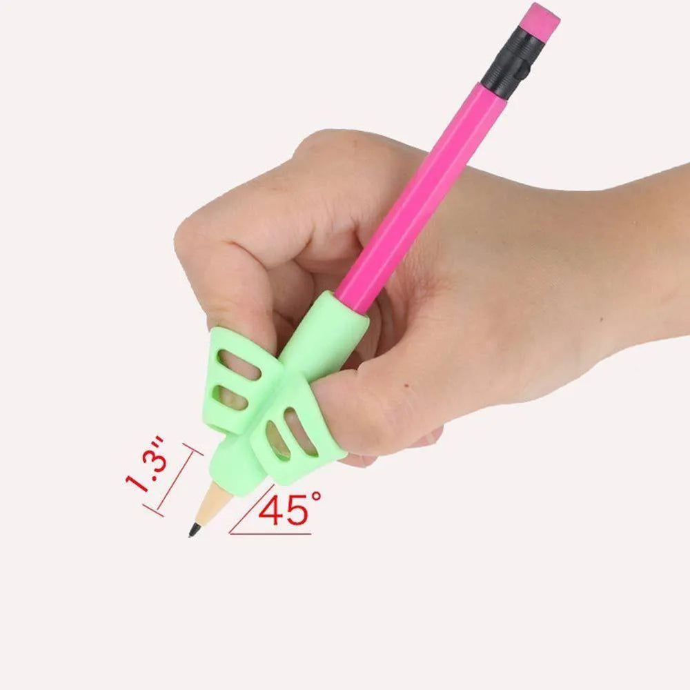 Children Pencil Holder Tools Silicone Two Finger Ergonomic Posture Cosmia.pk