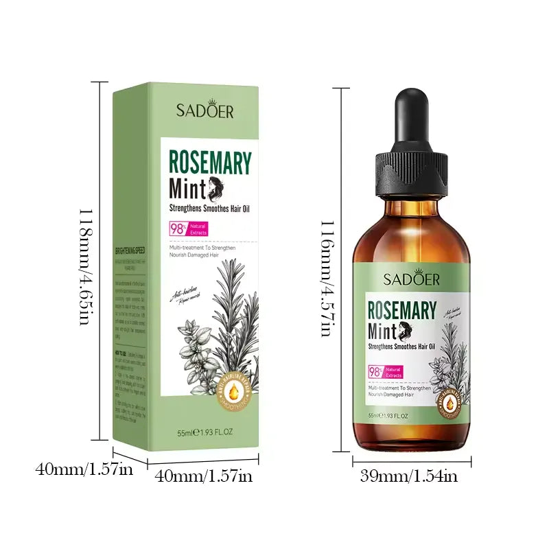 Sadoer Rosemary Mint Strengthens Repair Hair Oil - 55ml Sadoer