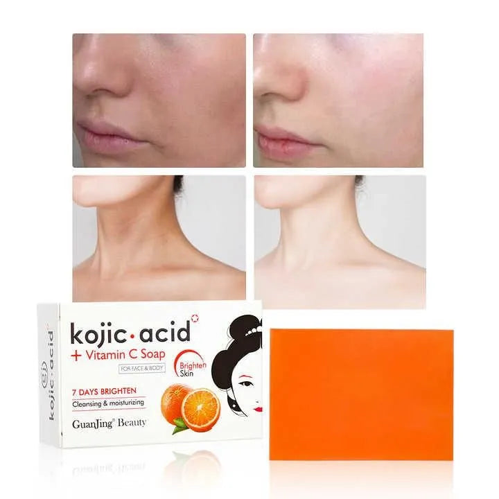 Guanjing Kojic Acid Moisturizing And Whitening Orange Soap for Face Kojic