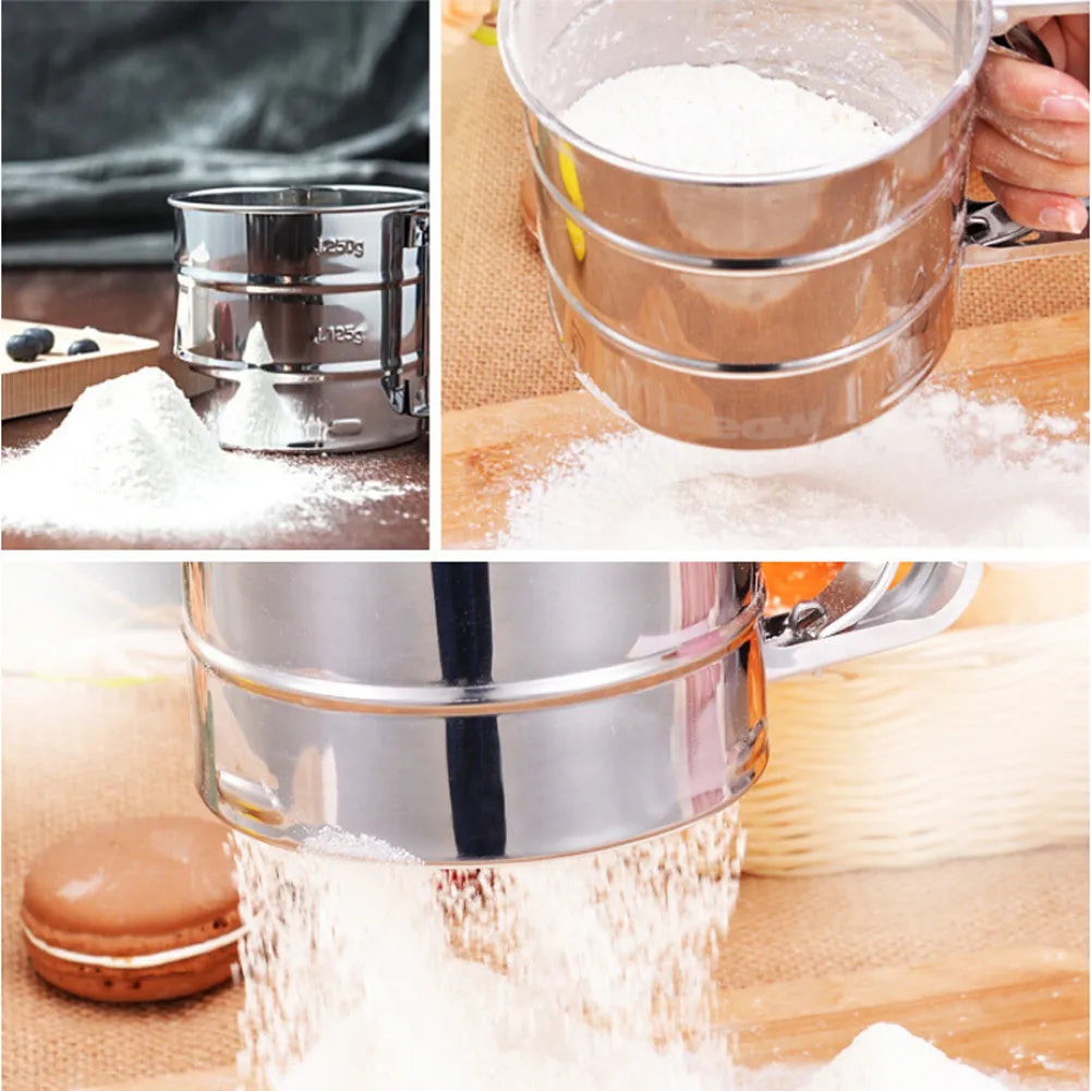 Stainless Steel Flour Strainer for Easy, Mess-Free Sifting of 3 Cups Cosmia.pk