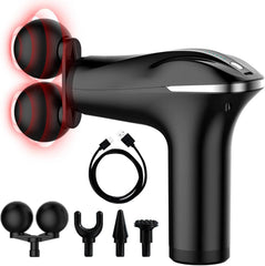 Massage Gun Electric 5 in 1 Double-Headed Electric Massager Gun Full Cosmia.pk