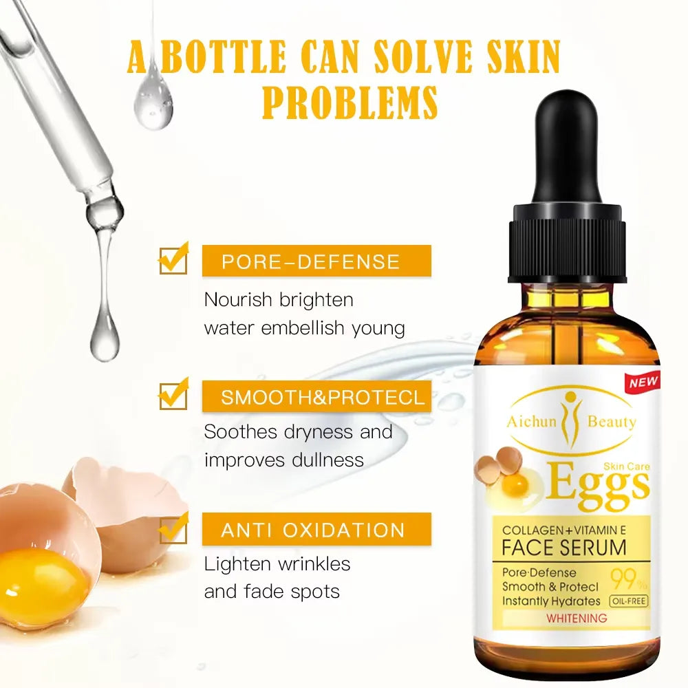 AICHUN BEAUTY Egg Face Serum - Collagen & Vitamin E - 30ml Aichun Beauty