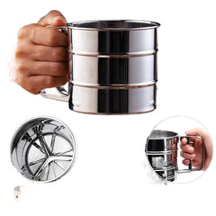Stainless Steel Flour Strainer for Easy, Mess-Free Sifting of 3 Cups Cosmia.pk