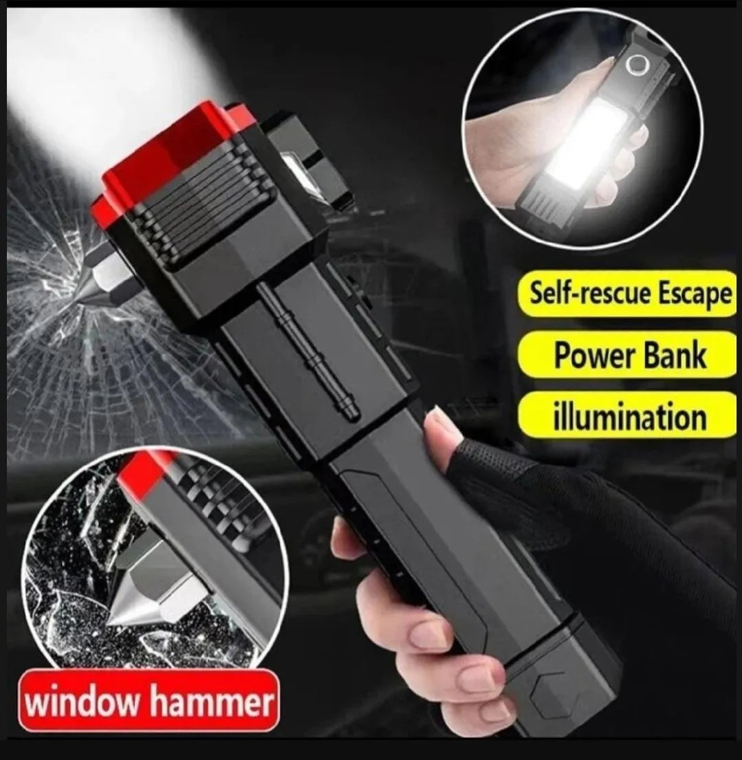 Multifunction 8in1 Portable Led Rechargeable Torch Flashlight Cosmia.pk