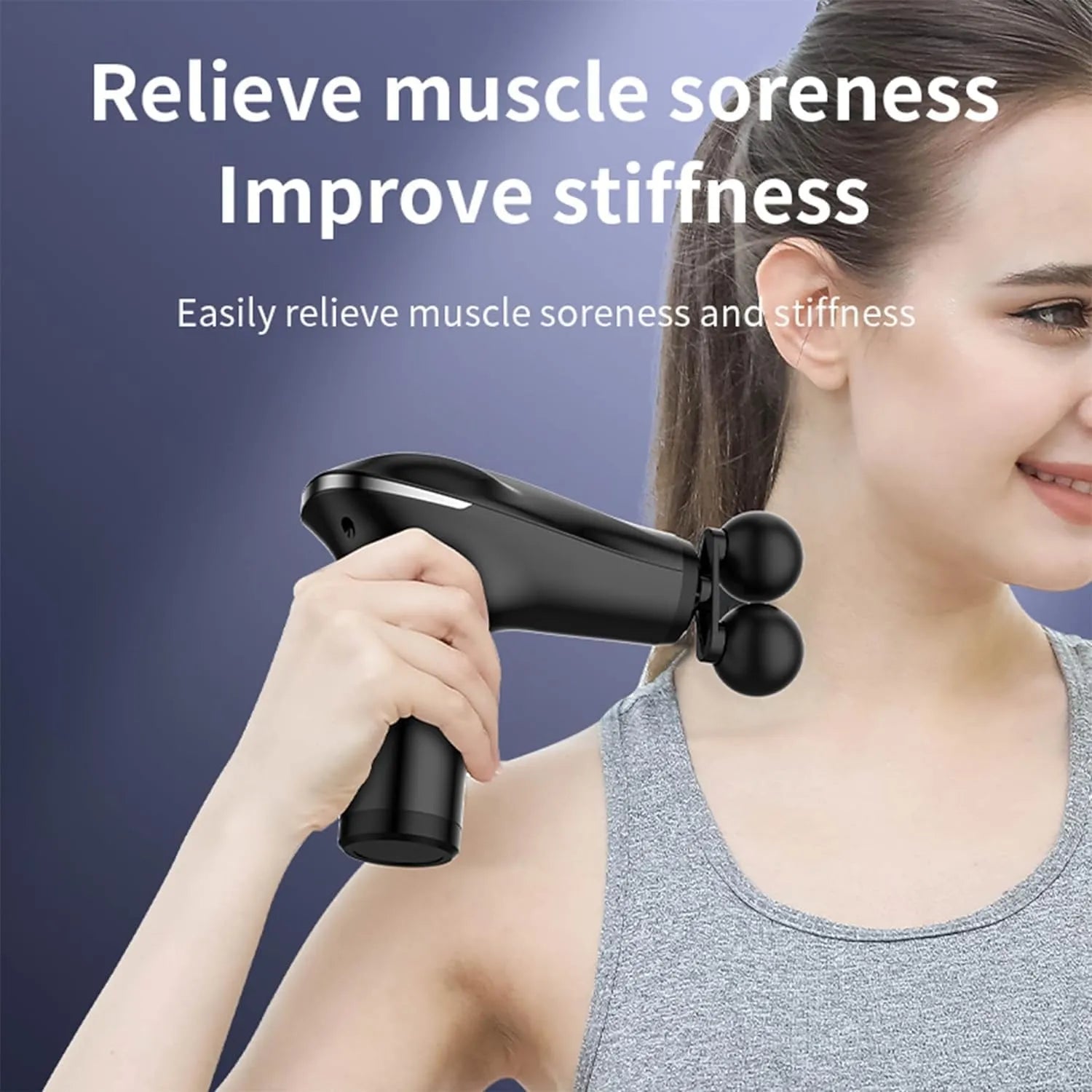 Massage Gun Electric 5 in 1 Double-Headed Electric Massager Gun Full Cosmia.pk