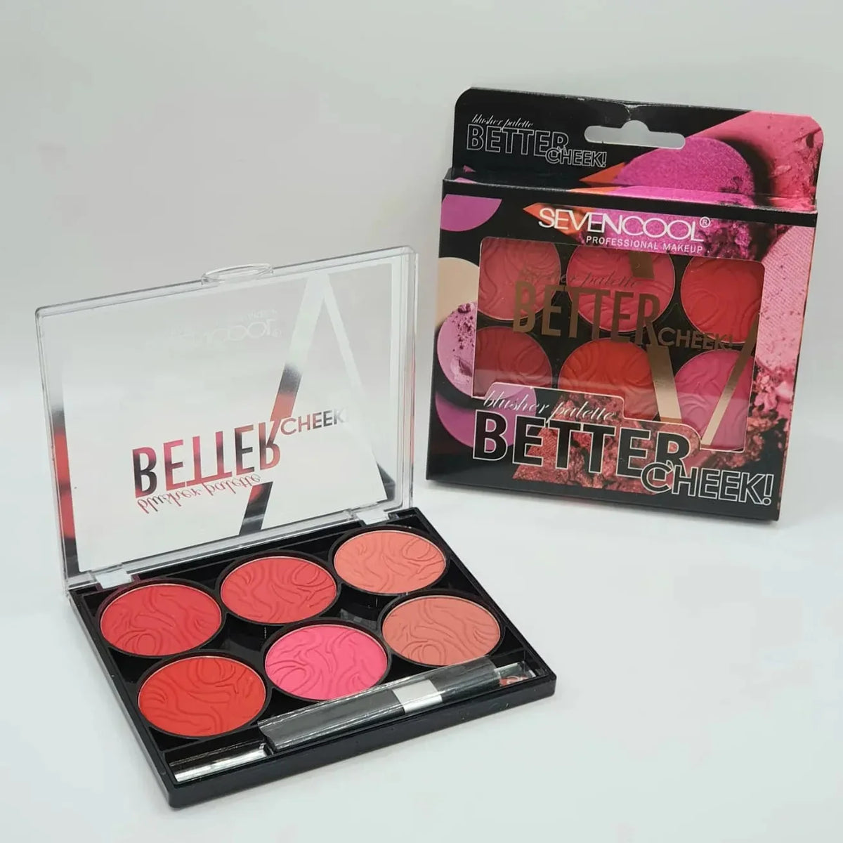 Seven Cool Better Cheek Blusher Palette - 6 Colors Seven Cool