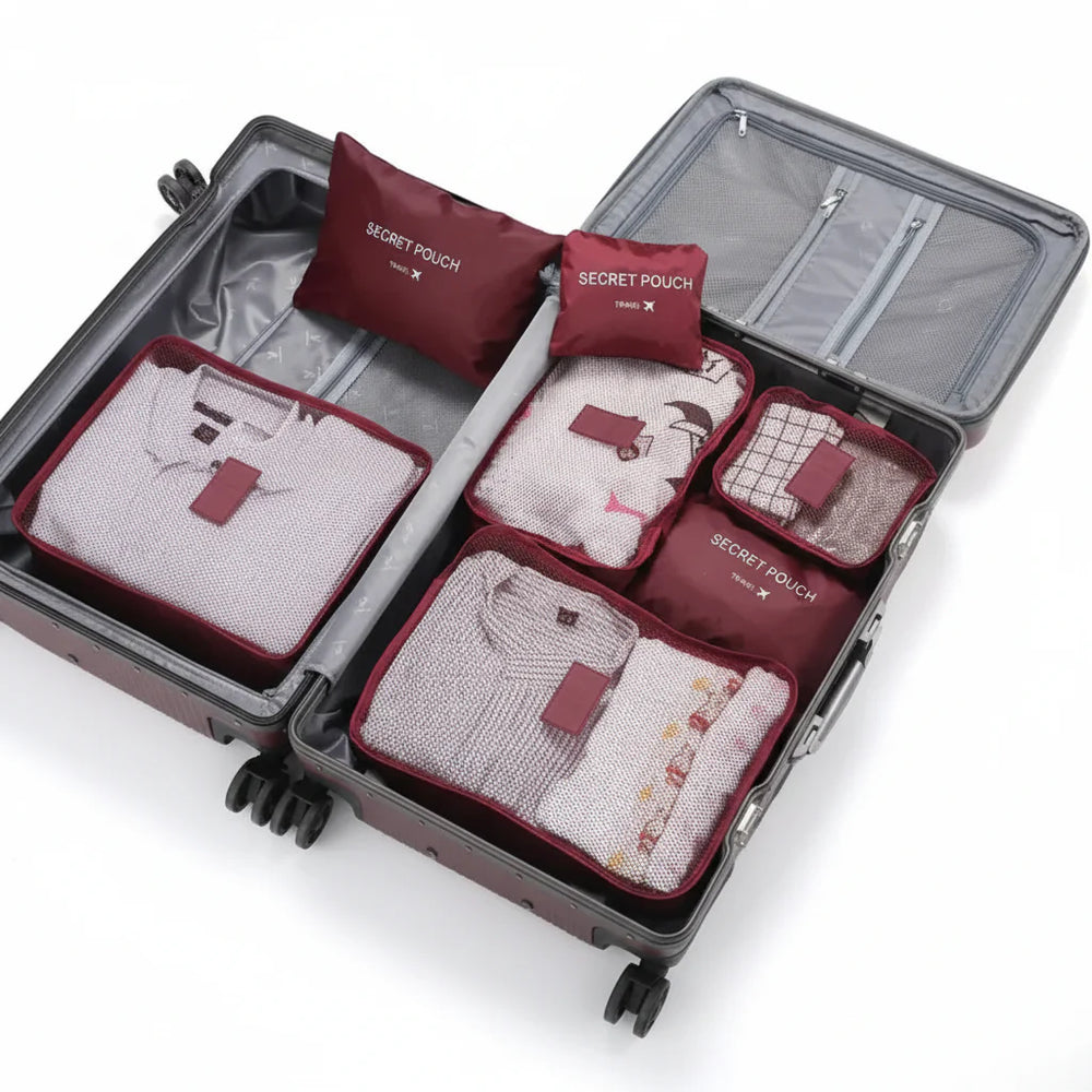 6pcs/Set Travel Storage Bag Portable Luggage Clothes Tidy Pouch Zip Toiletry Organizer Cosmia