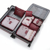 6pcs/Set Travel Storage Bag Portable Luggage Clothes Tidy Pouch Zip Toiletry Organizer