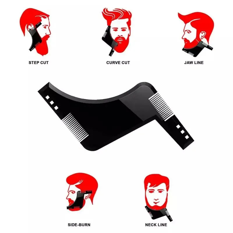 Beard Shaping Template Plus Beard Comb All-In-One Tool Cosmia.pk