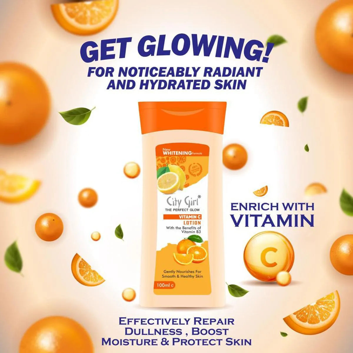 City Girl Vitamin C Moisturizing Lotion - 100ml City Girl