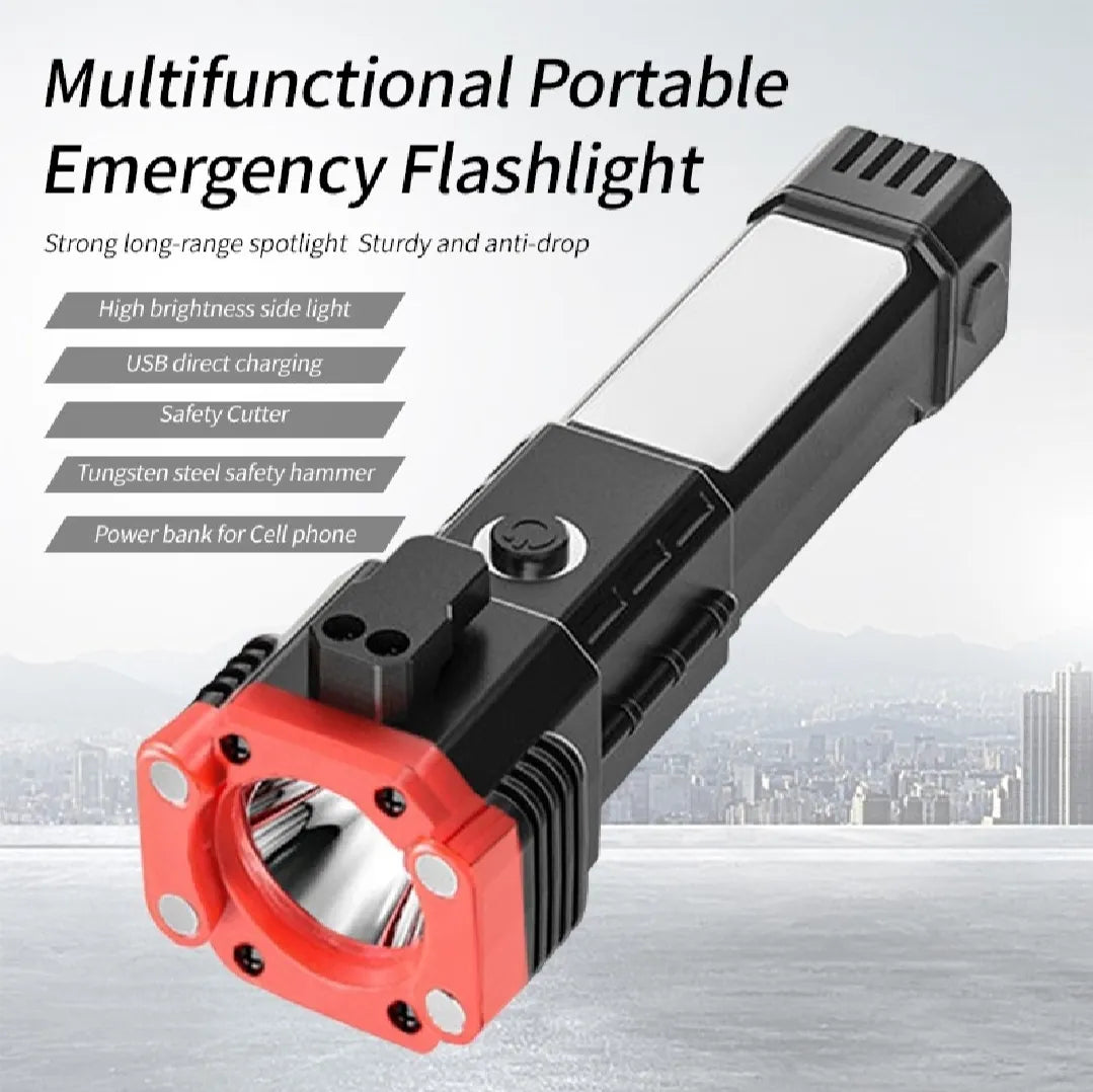 Multifunction 8in1 Portable Led Rechargeable Torch Flashlight Cosmia.pk