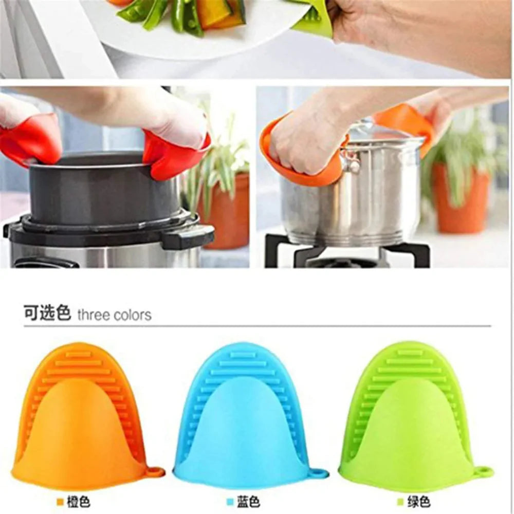 Silicone Pot Holder Pair Durable Pinch Mitts in Vibrant Color Cosmia.pk