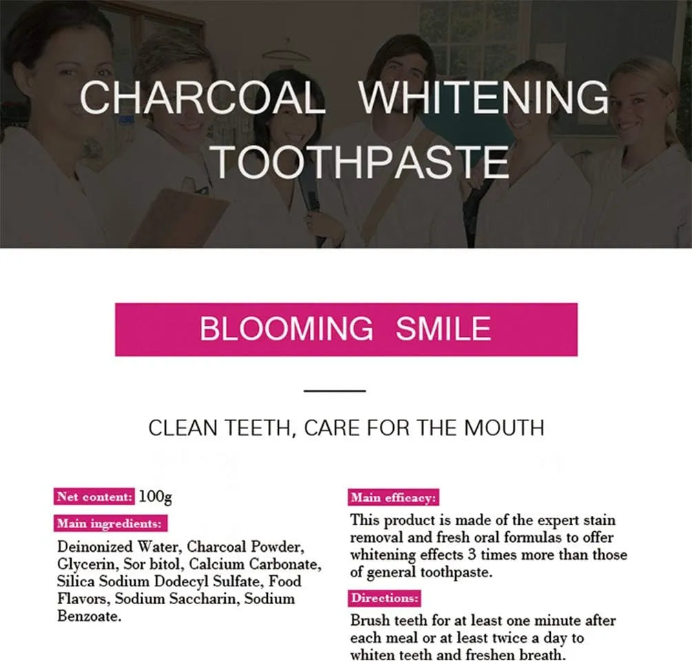 Aichun Beauty 3 Day Teeth Whitening Charcoal Toothpaste - 100ml Aichun Beauty