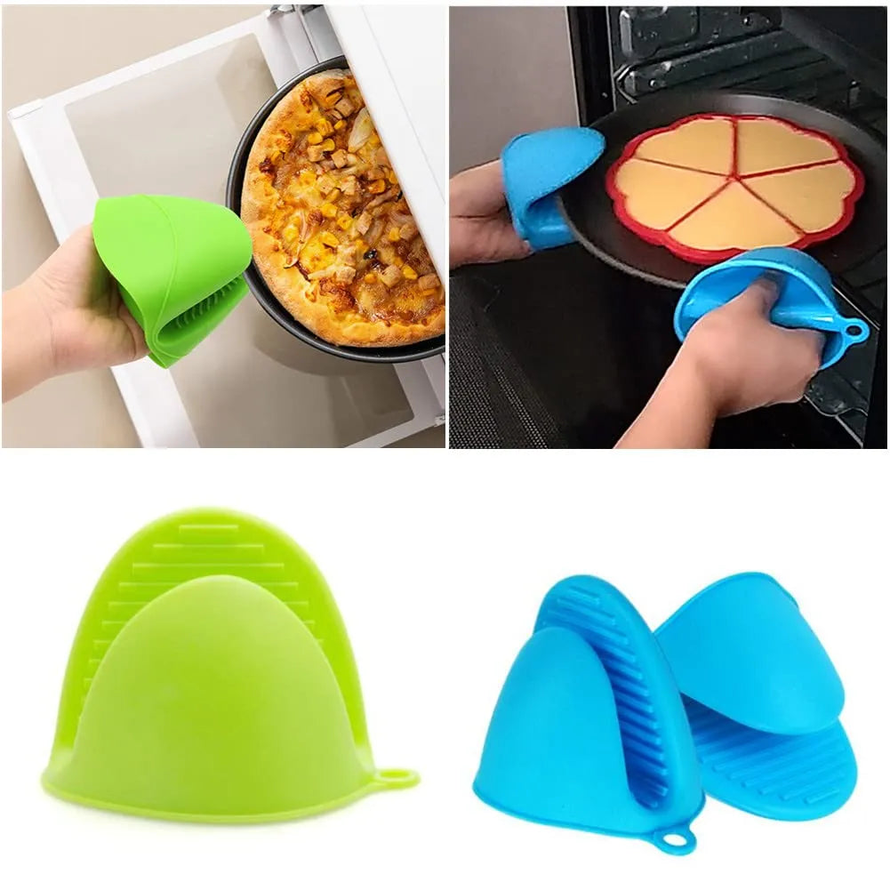 Silicone Pot Holder Pair Durable Pinch Mitts in Vibrant Color Cosmia.pk