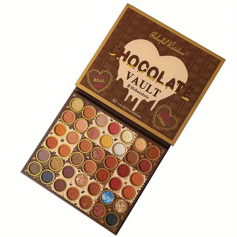 Colorful Rainbow Chocolate Vault Eyeshadow Palette - 42 Shades Colorful Rainbow