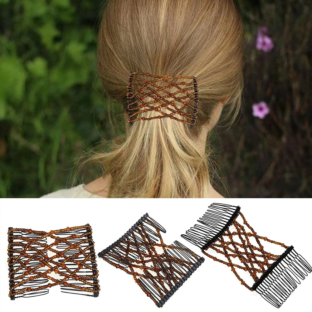 Ez Beads Hair Combs Magic Elastic Hair Double Clips For Women - Each Cosmia.pk