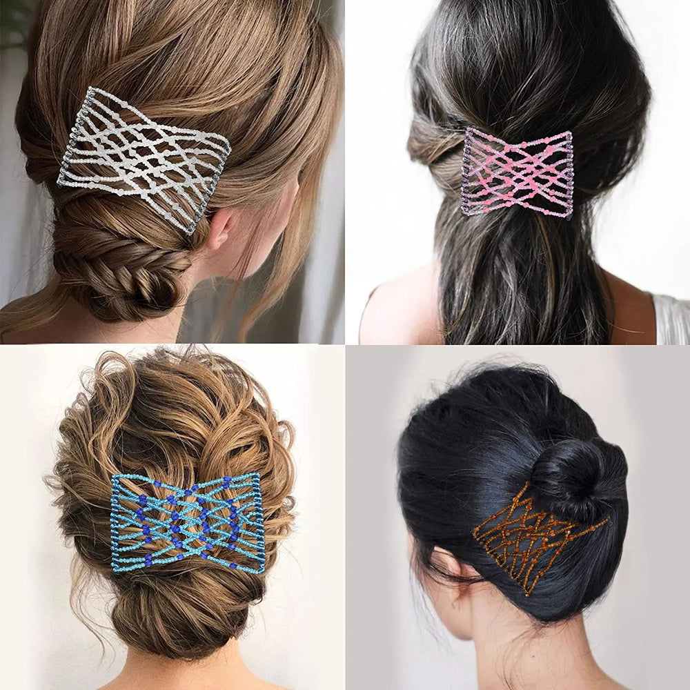 Ez Beads Hair Combs Magic Elastic Hair Double Clips For Women - Each Cosmia.pk