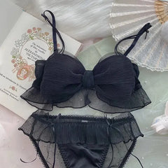 Cute Stylish Bow Style Padded Soft Bra Set Cosmia.pk