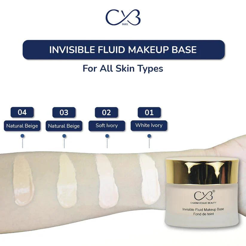 CVB Invisible Fluid Makeup Base Foundation - 50ml CVB