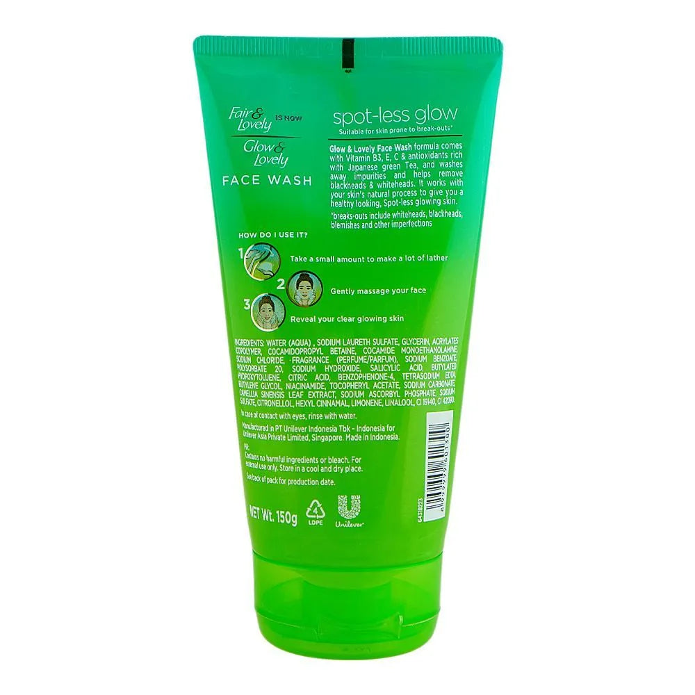Glow & Lovely  Glow Face Wash With Japanese Green Tea - 150g Glow & Lovely