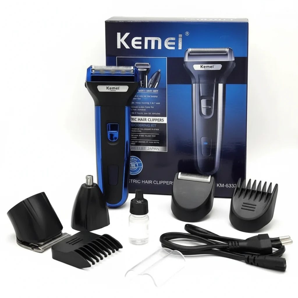 Kemei KM-6332 Electric Hair Clipper 3 in 1 Grooming Kit Kemei