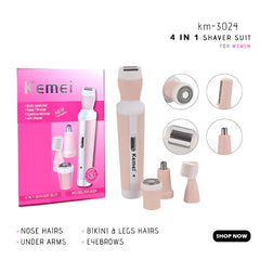 Kemei KM-3024 4-in-1 Hair Remover Or Rechargeable Kemei