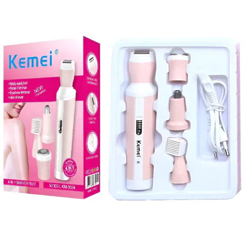 Kemei KM-3024 4-in-1 Hair Remover Or Rechargeable Kemei