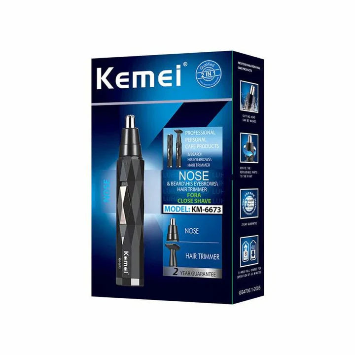 Kemei KM-6673 2in 1 men's facial shaver nose trimmer Kemei