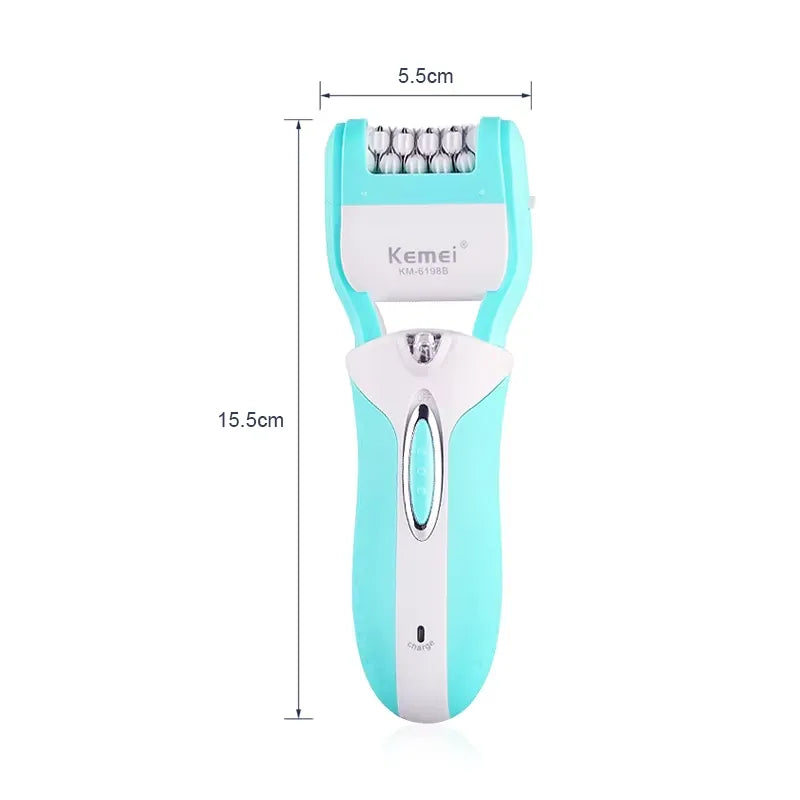 Kemei KM-6198B 3-in-1 rechargeable Electric Epilator Kemei