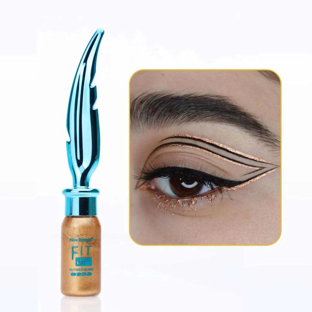 Pack of 6 Kiss Beauty Fit Eye Glitter Eyeliner Waterproof Long Lasting Kiss Beauty
